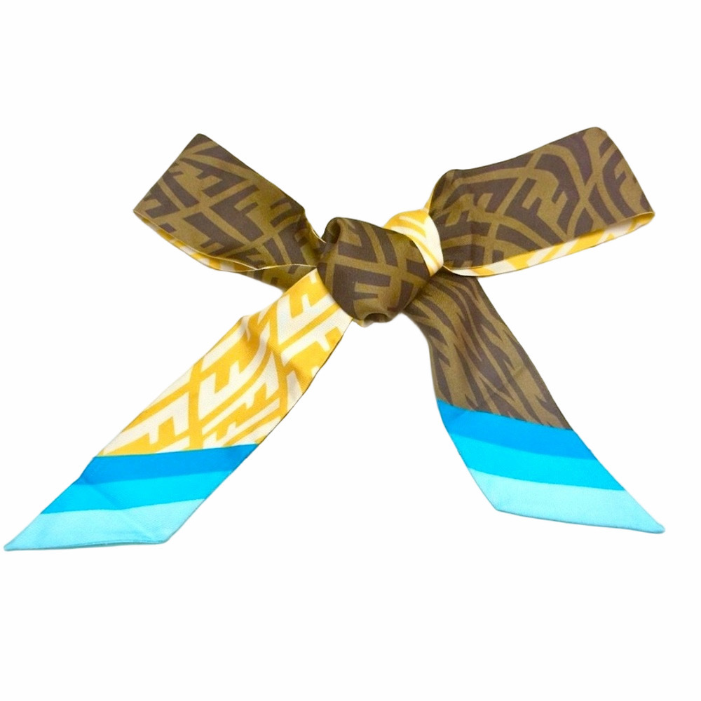 FENDI Silk Twill Scarf Vertigo Sarah Coleman Collab Fisheye